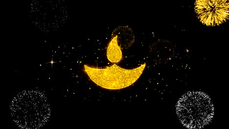 diwali diya lamp icon animation