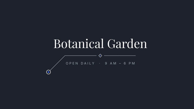 Botanical Garden Opening Hours Information Graphic