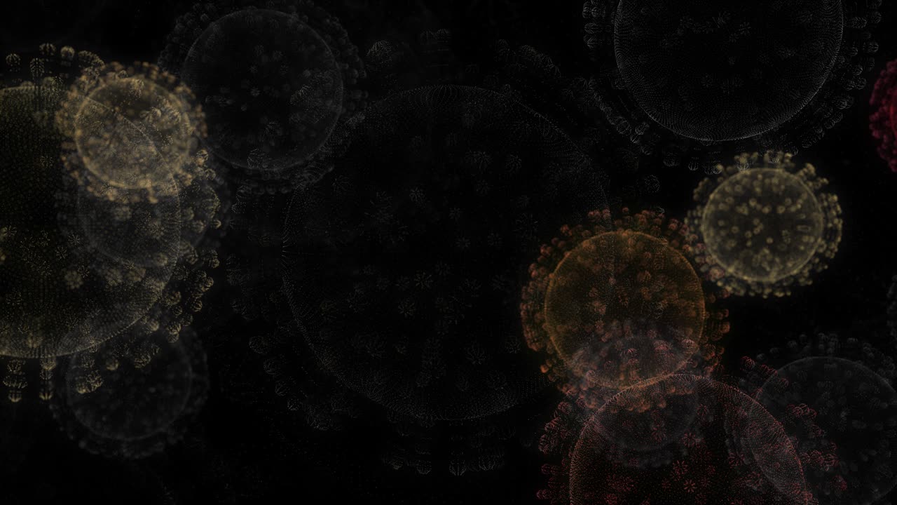 primer plano del virus bajo el microscopio, cura de la pandemia de sars-cov-2 covid-19 o concepto de vacunación