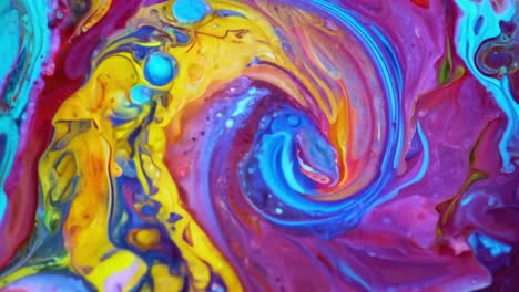 abstract swirls of colorful paint