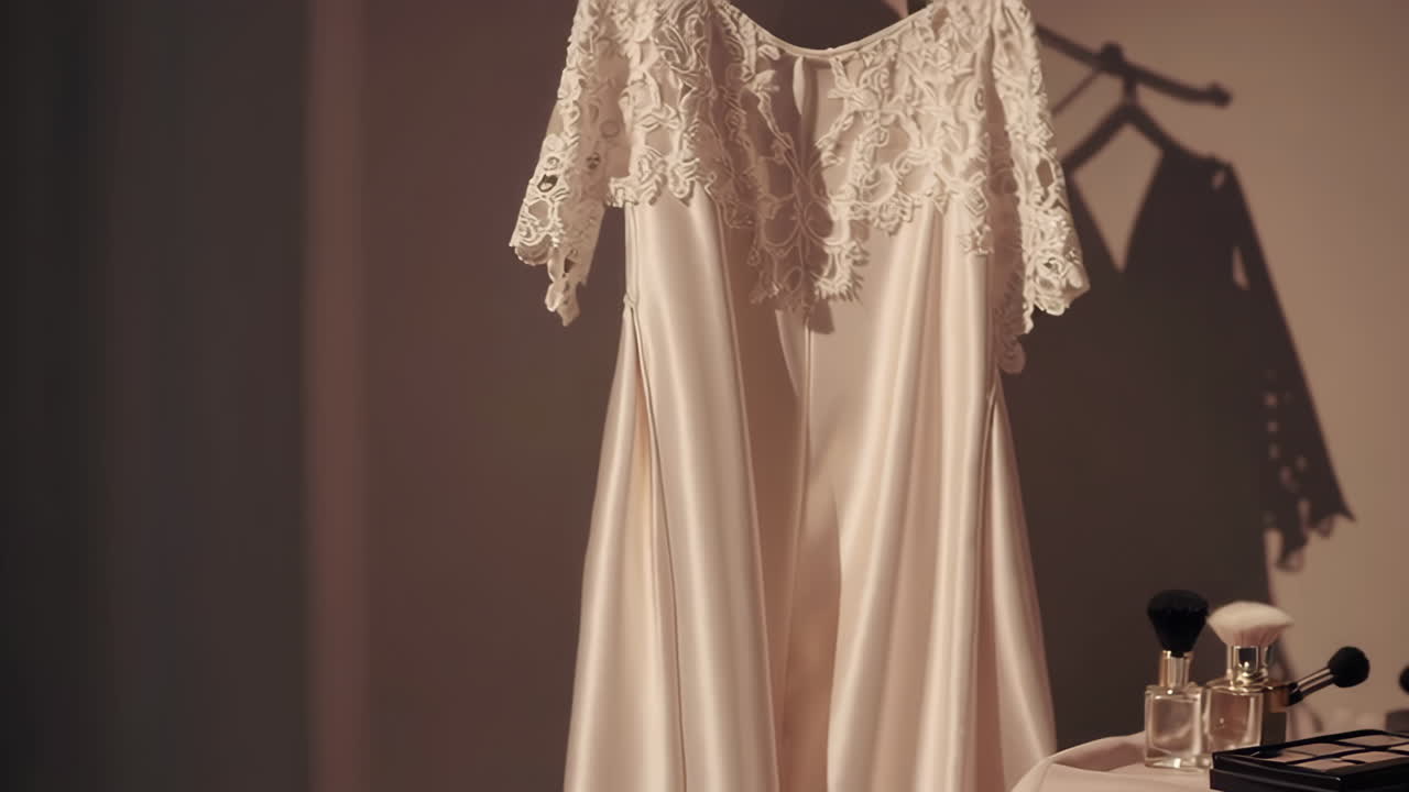 Wedding Dress and Makeup Preparation