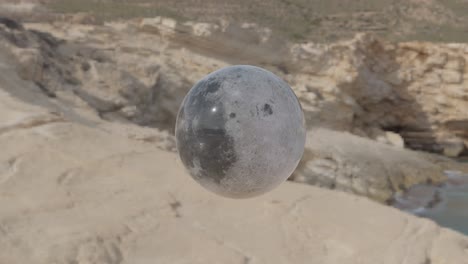 bola de cristal de la luna - paisaje - círculos