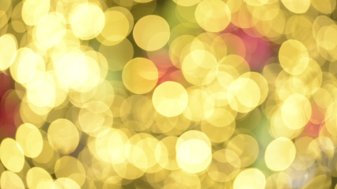christmas lights tunring on and off in beautiful bokeh