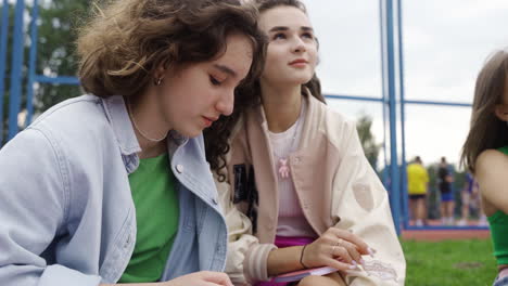 friends sitting outside