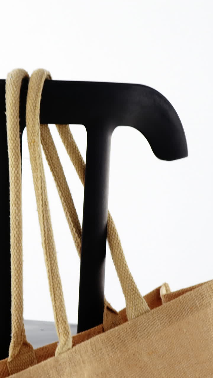 Handbag hanging on a chair