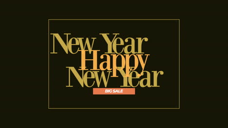 Modern-Happy-New-Year-text-in-frame-on-black-gradient