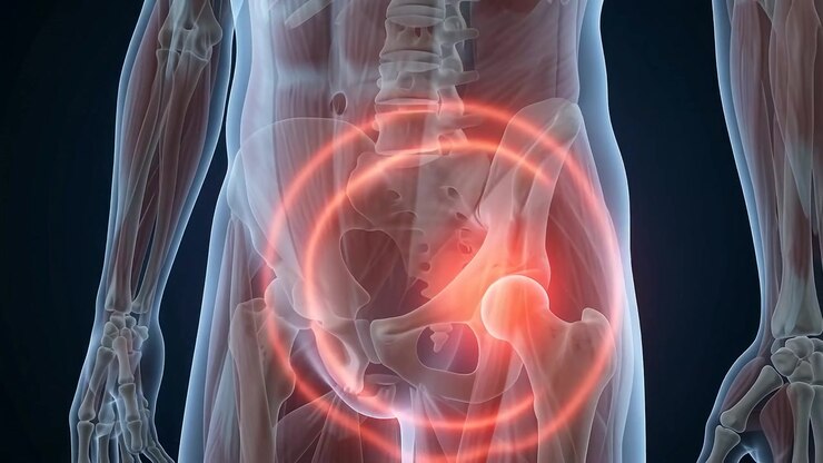Medical Animation of Human Hip Joint Pain and Inflammation