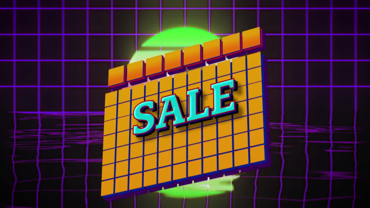 그리드 네트워크를 통해 추상적인 모양과 검은 바탕에 물 반사 효과에 대한 판매 텍스트