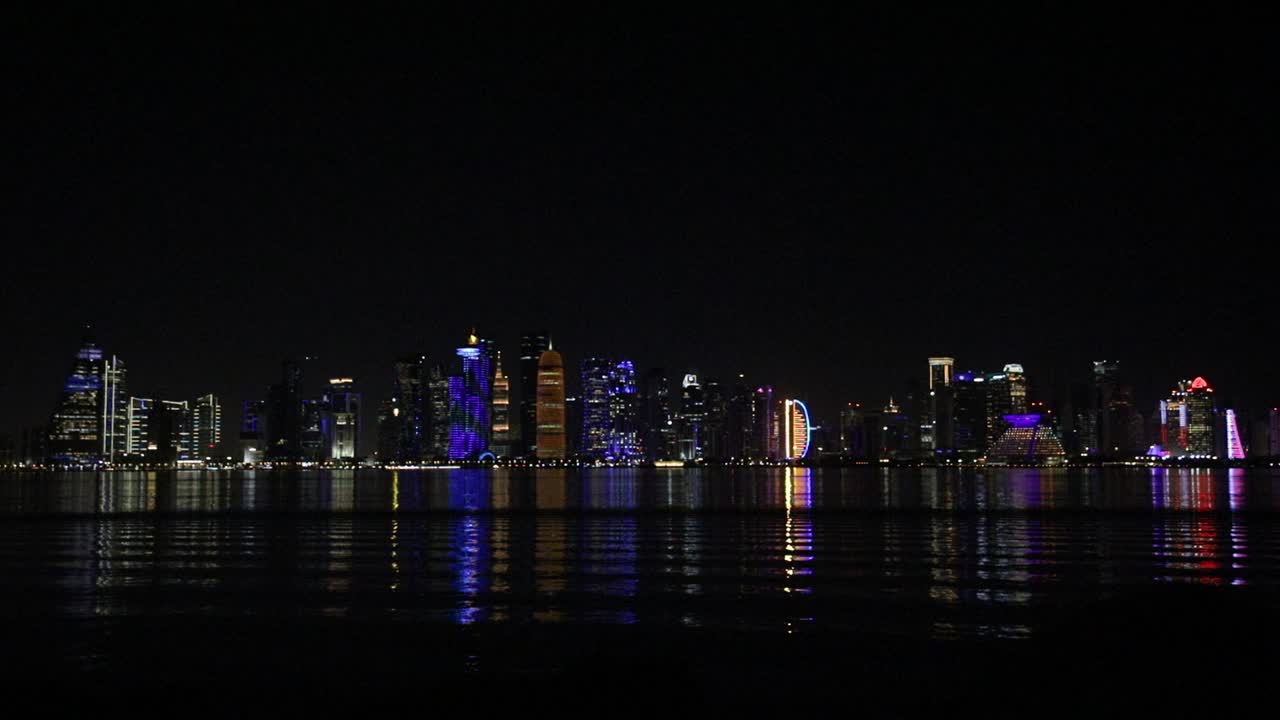 View on skyscrapers in Doha downtown, Qatar, Persian Gulf, Arabian Peninsula