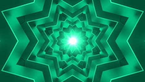 turquoise star kaleidoscopic background loop video