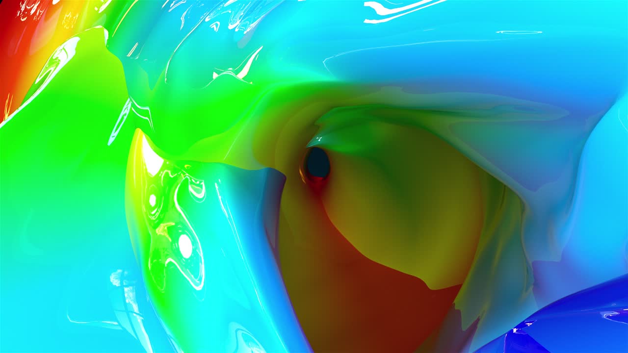 semirredos multicolores de líquido volumétrico