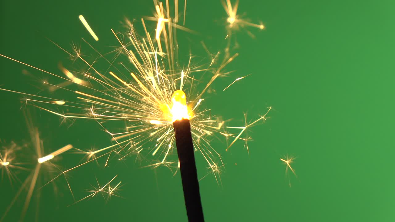 Firework on green screen background