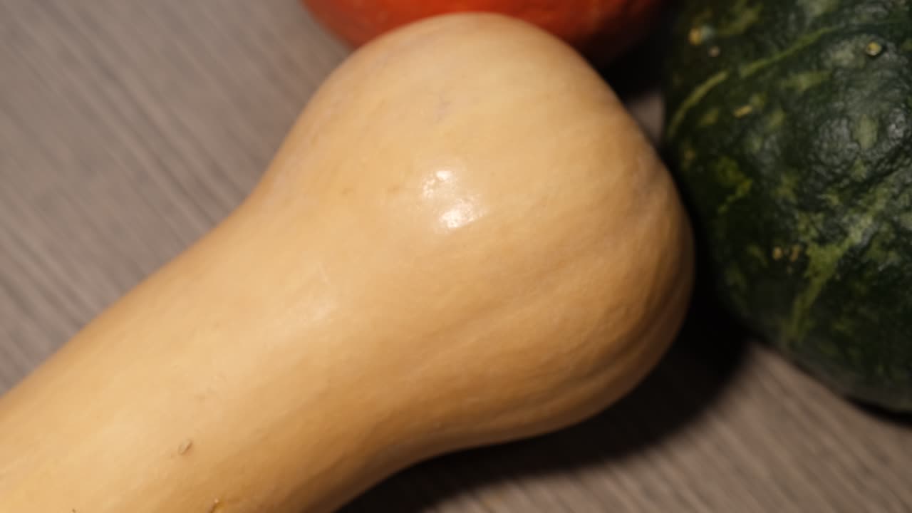 다채로운 호박 회전 클로즈업