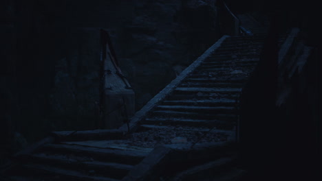 dark and mysterious cave stairs