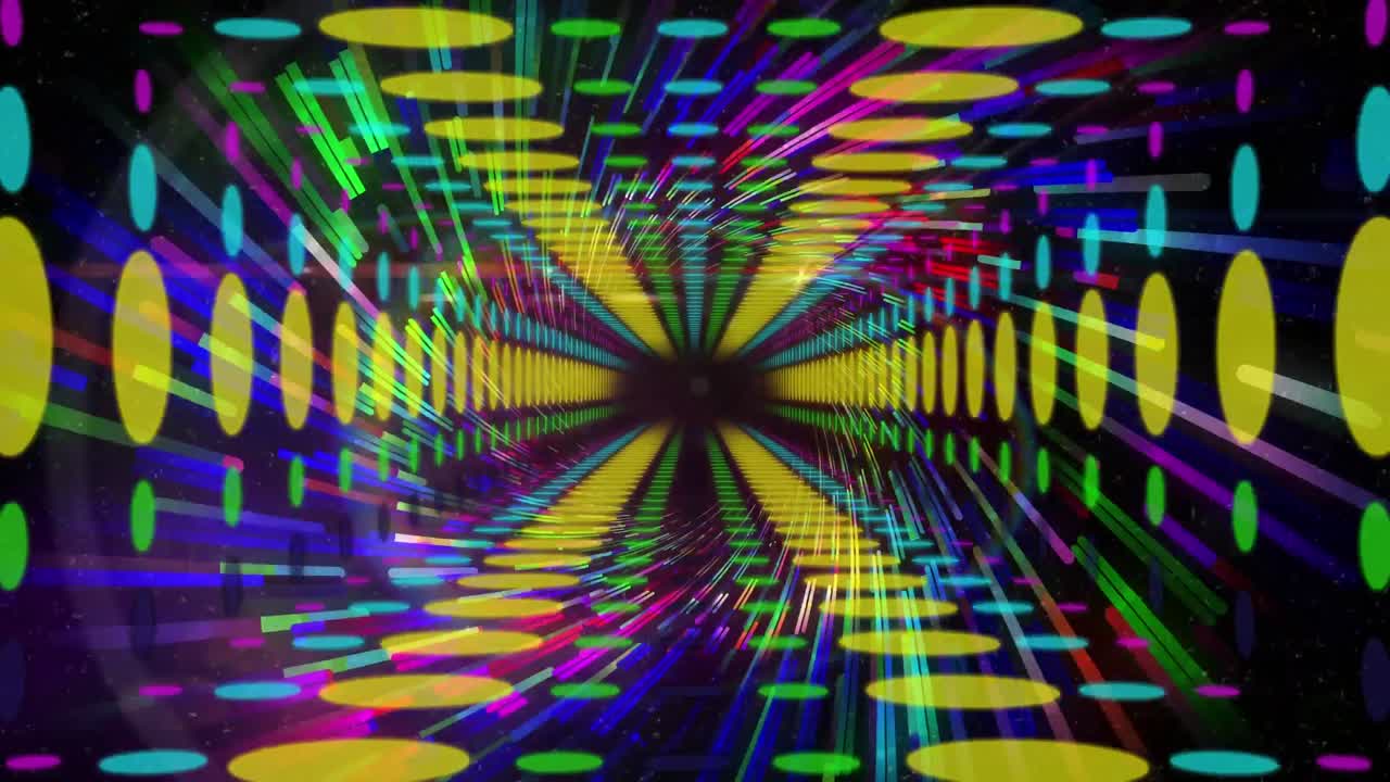 círculos de colores y líneas diagonales