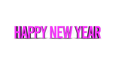 Rolling-Happy-New-Year-text-on-white-gradient