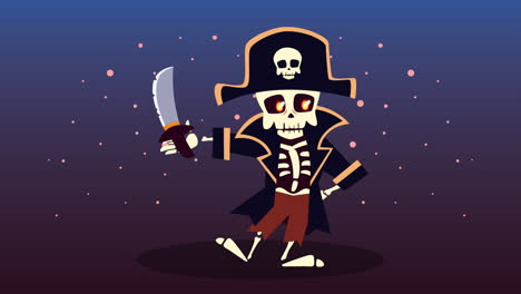 pirata del esqueleto