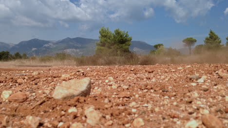 static shot of a dirt bike making a turn