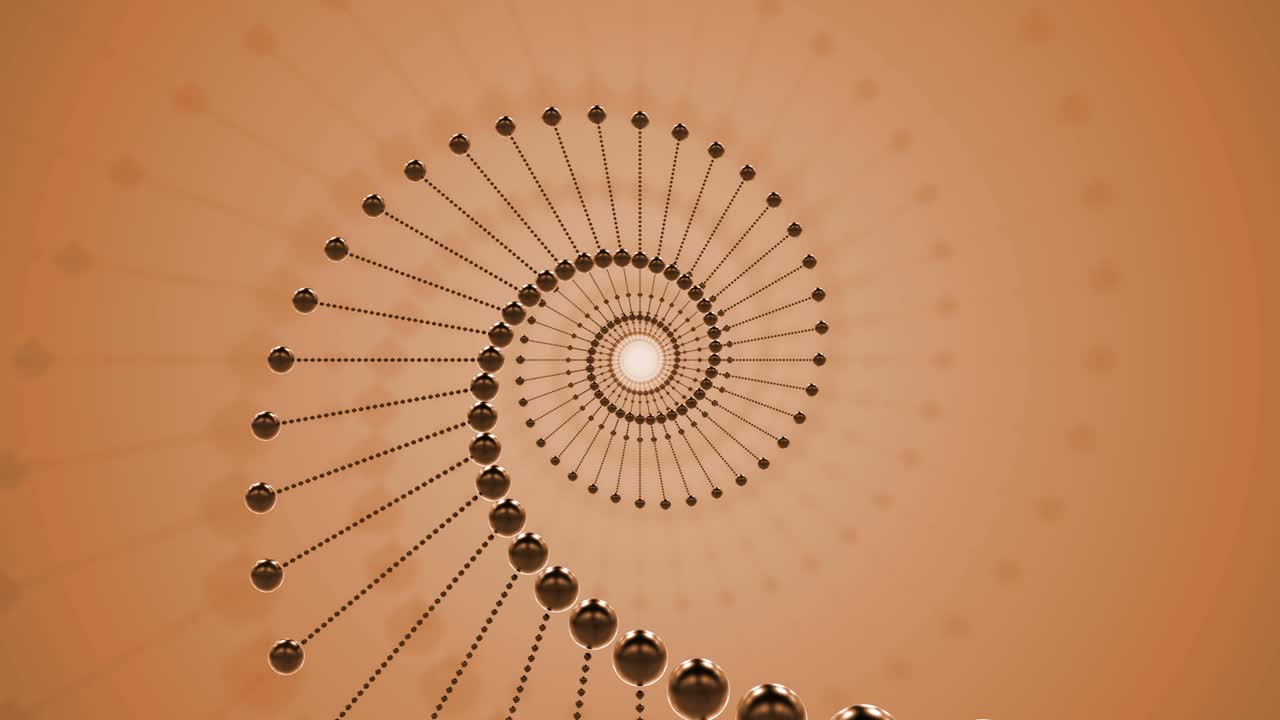 animación sin costuras de una molécula de adn rotativa y brillante