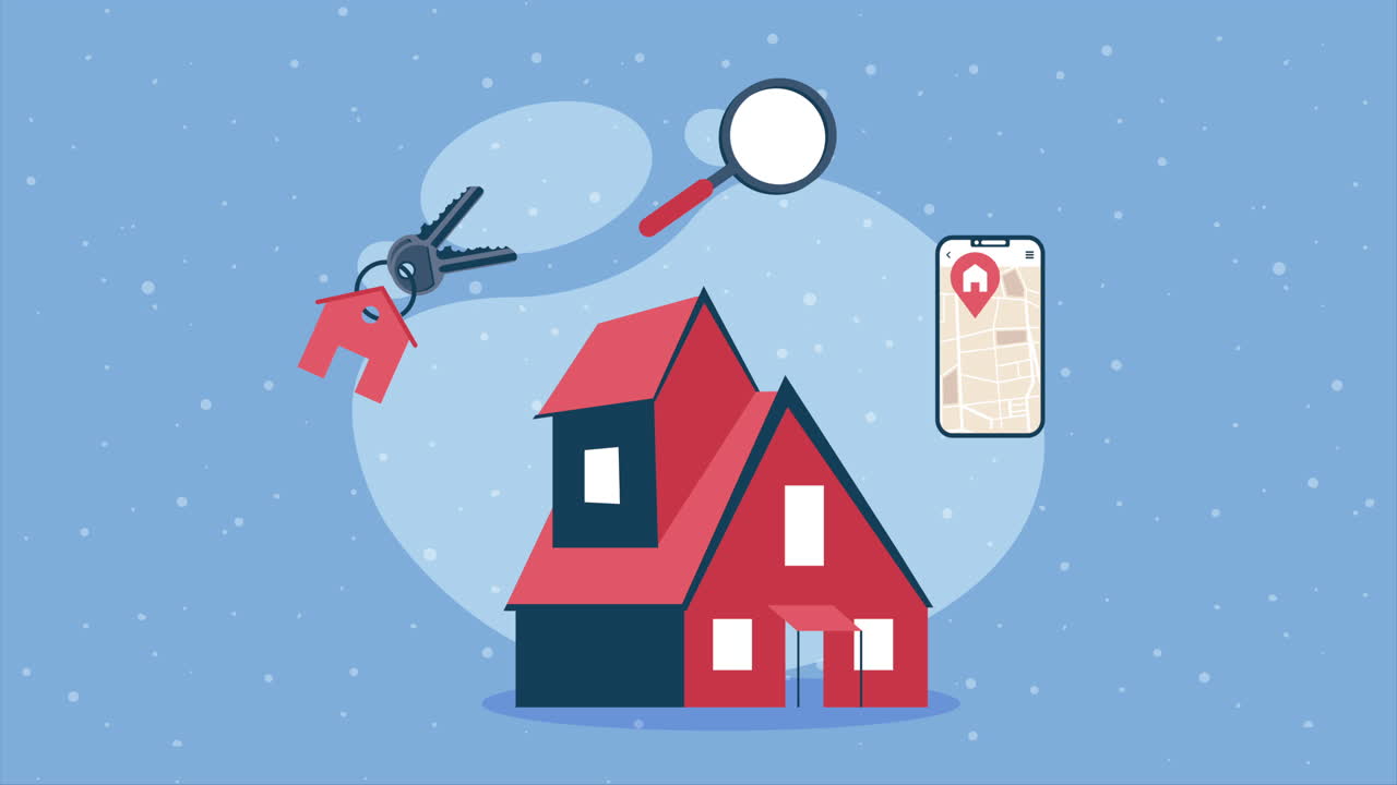 부동산 검색 일러스트레이션