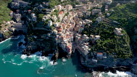 cinque terre village harbor along mediterranean coast