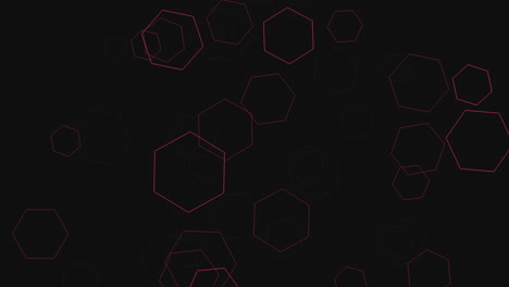 Flying-hexagon-shapes-on-black-gradient