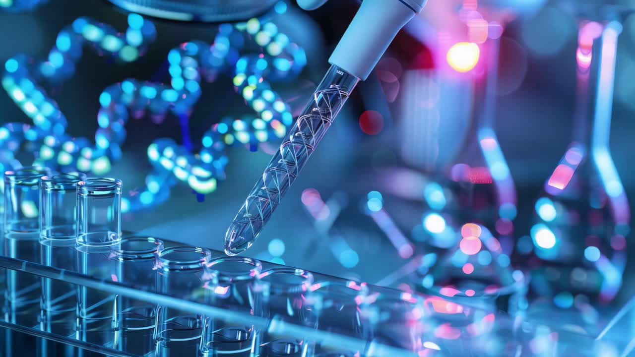 Laboratory Experiment with Pipette and Test Tubes