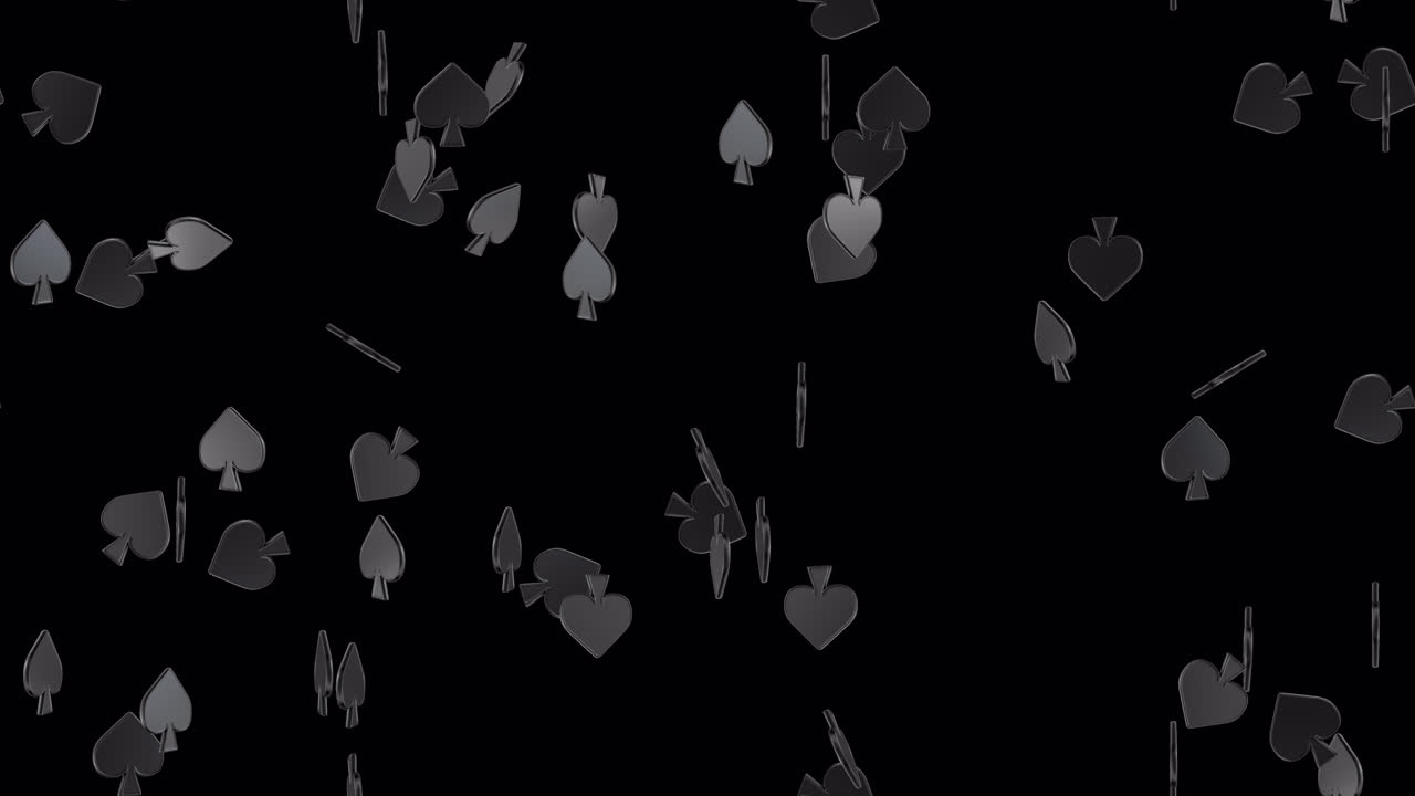 Spades Poker Playing Cards loop tile Symbol Swirl with alpha