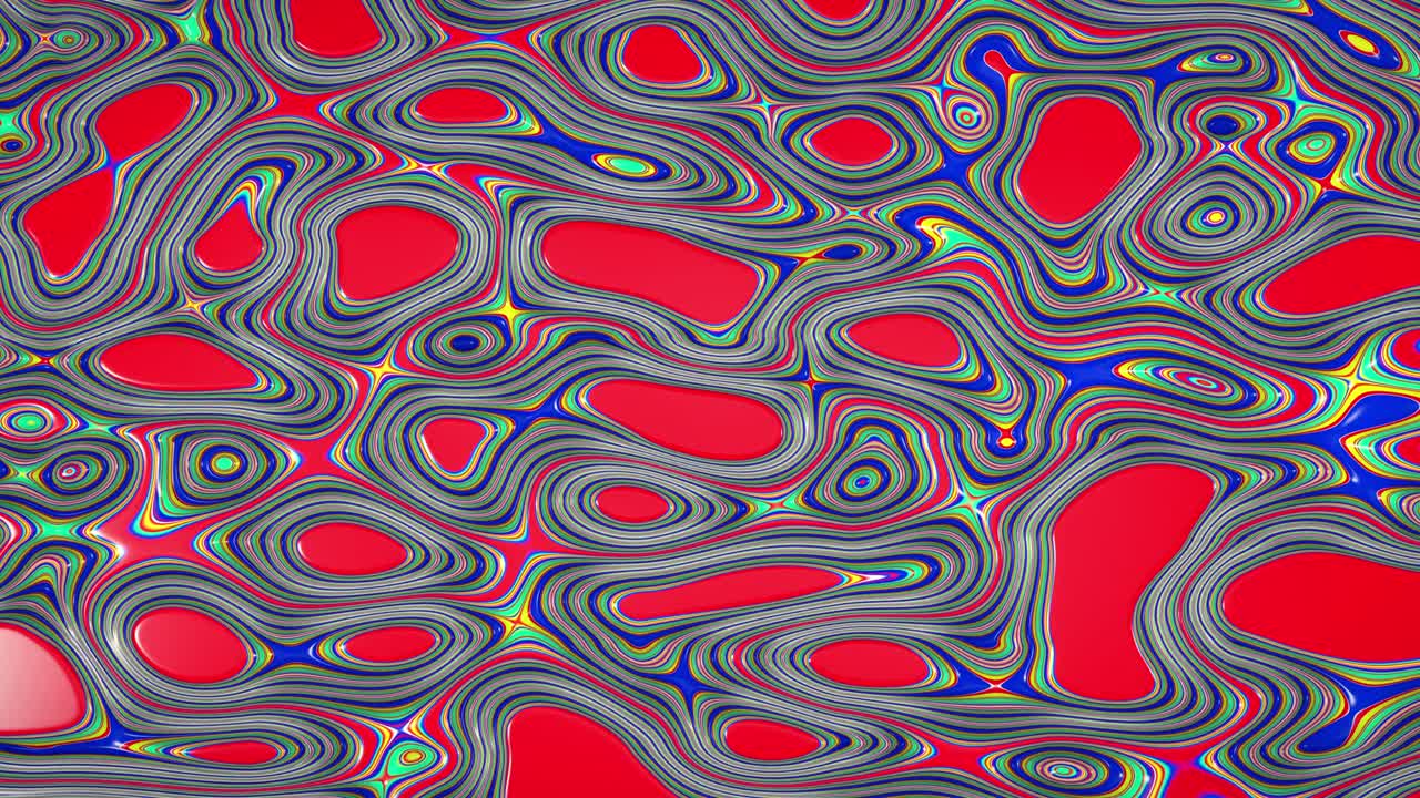 Endless loop of flowing colorful relief with many color gradations - 3d illustration