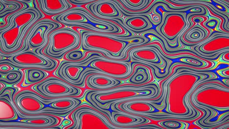 bucle interminable de flujo de relieve colorido con muchas gradaciones de color - ilustración 3d