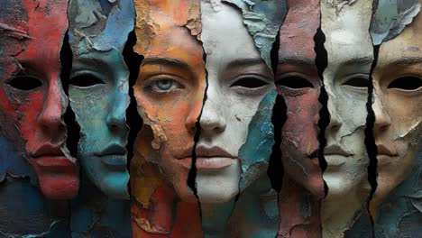 Fractured Faces Collage