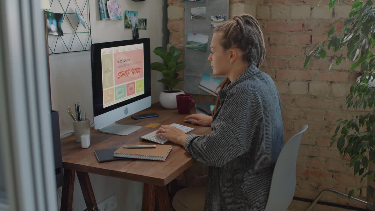 Woman Doing Online Shopping