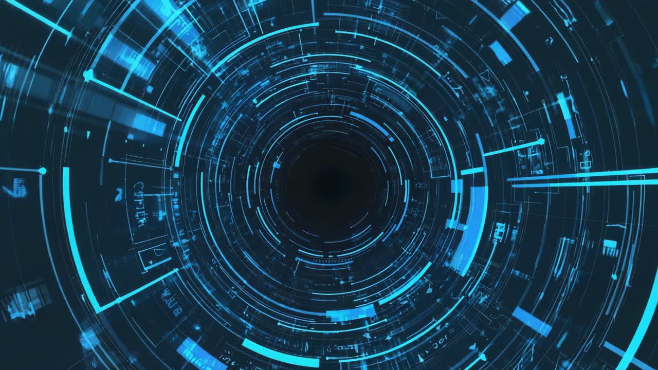 Futuristic Digital Tunnel
