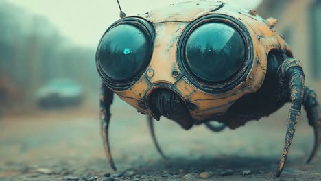 rusty mechanical insect robot