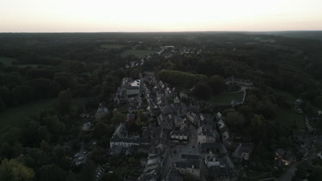 rochefort-en-terre medieval and picturesque village in morbihan department, brittany in france