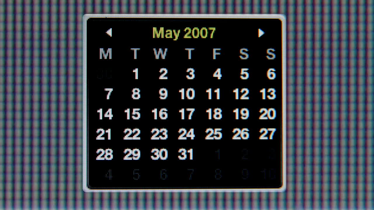 calendario de pantalla 00