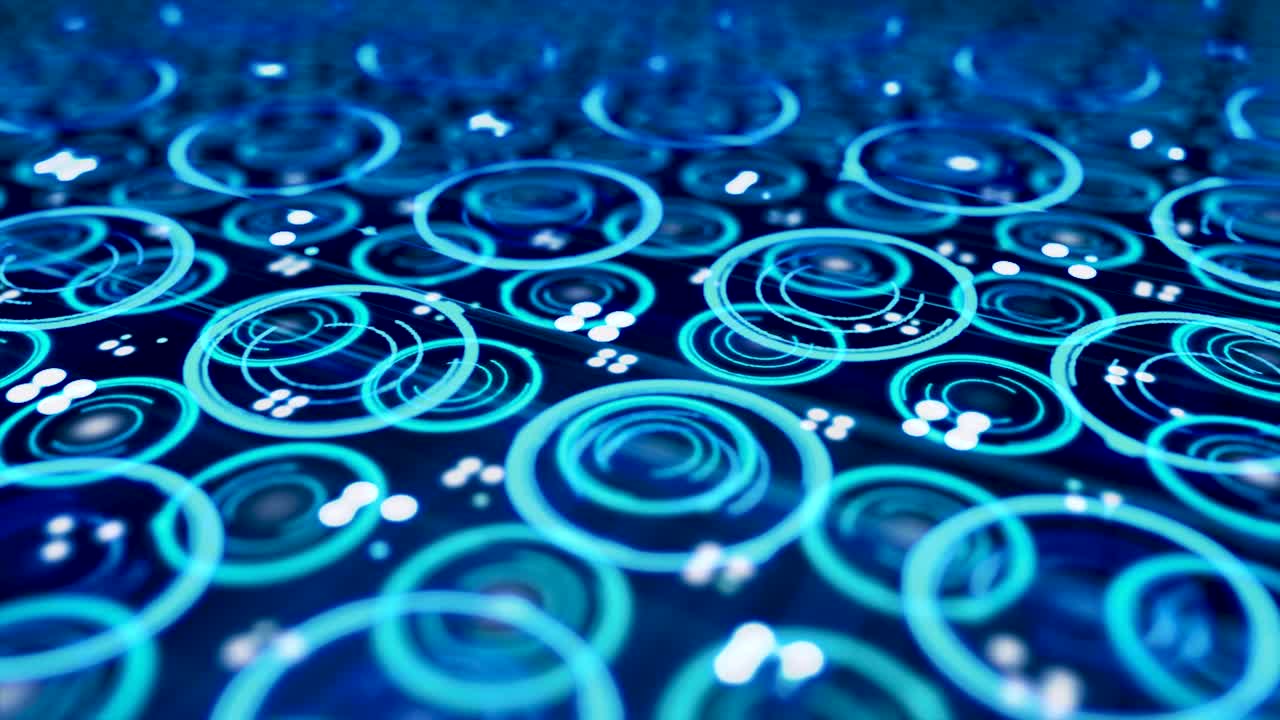círculos digitales futuristas abstractos