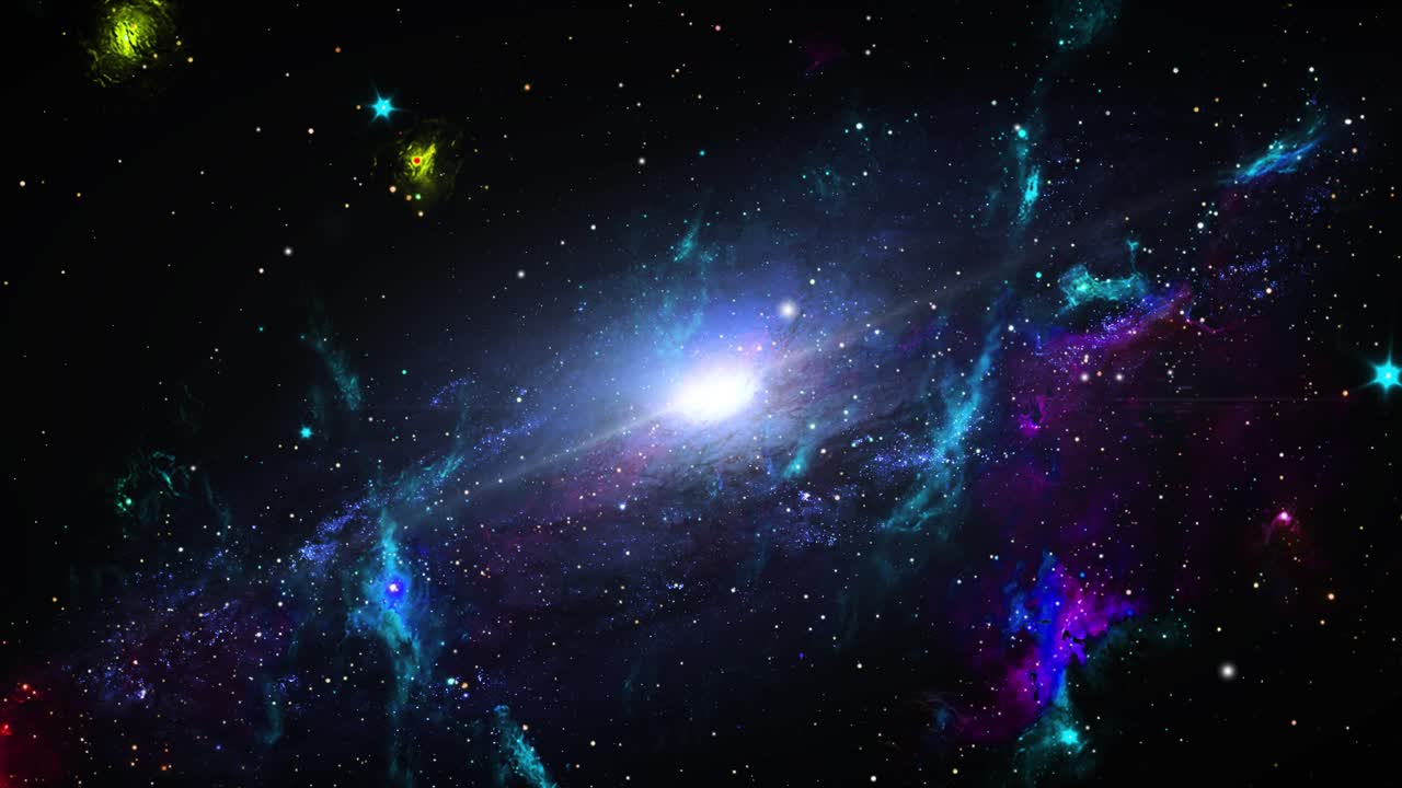 대우주에서 움직이는 4k 성운