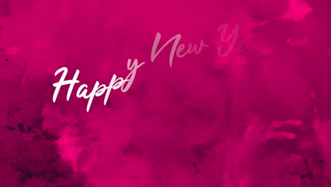 feliz año nuevo texto con pincel de acuarela roja en gradiente