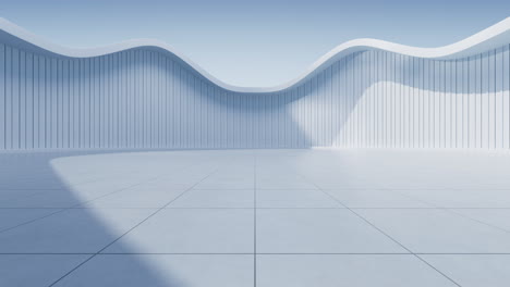 empty ground with white building background, 3d rendering.