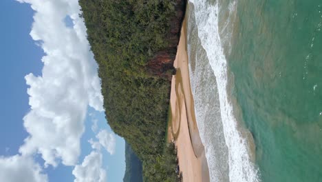 vertical shot of el valle beach, samana, dominican republic