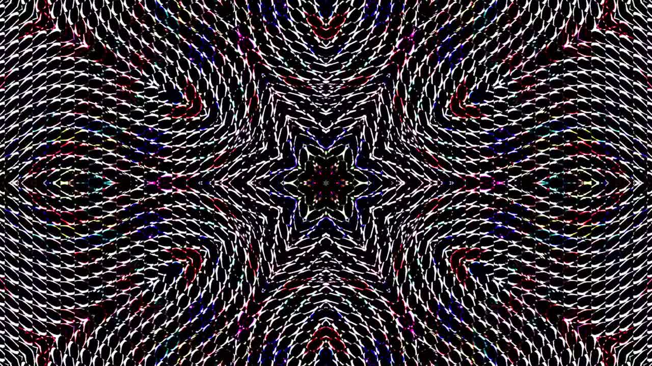 Beautiful abstract kaleidoscope that shines, a radiant light that regulates the subtle movements