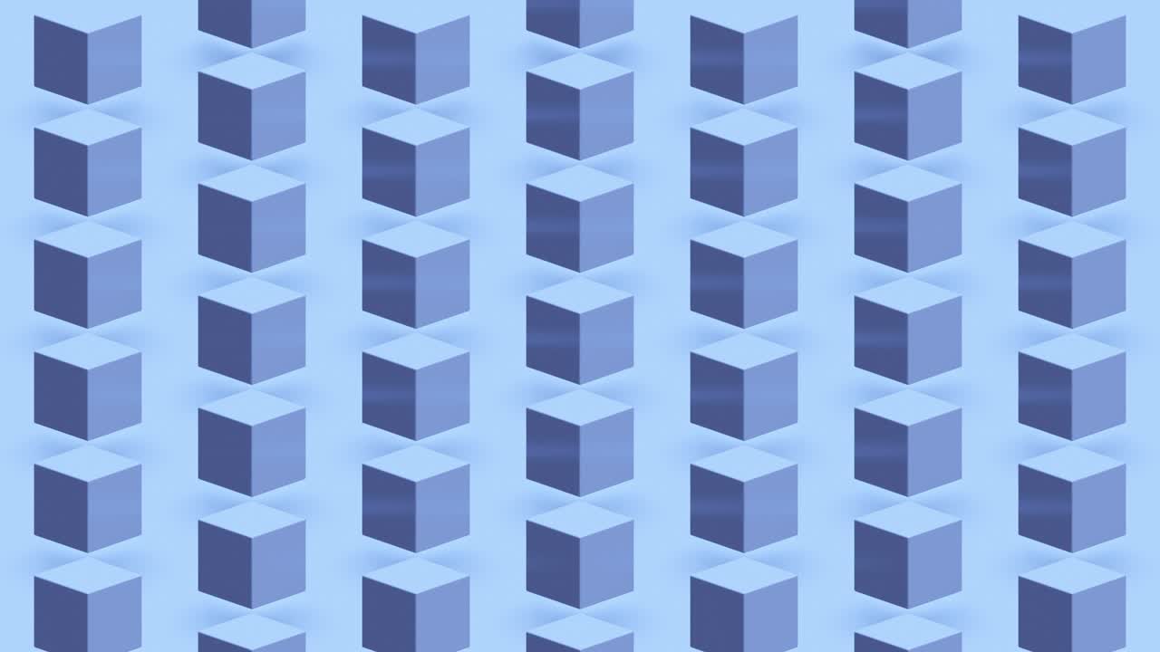 renderizado 3d abstracto de fondo geométrico con cubos, diseño de movimiento. animación en bucle sin problemas.