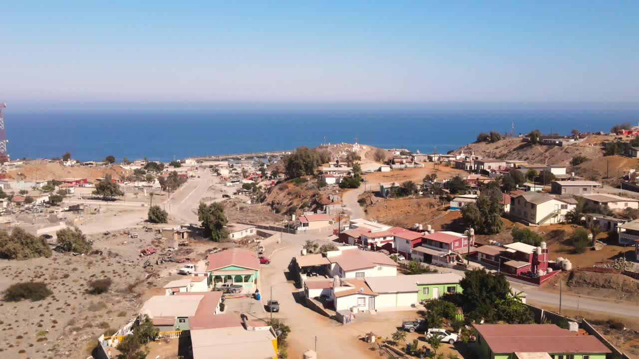 Aerial top-down view of Cedros Island coastal waters featuring rock formations and seaweed