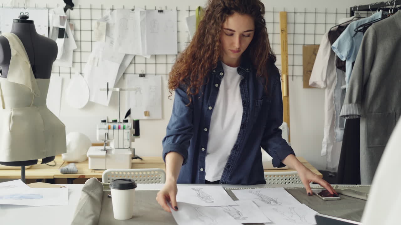 diseñador de moda en el trabajo