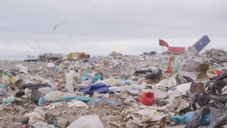 rubbish piled on a landfill full of trash