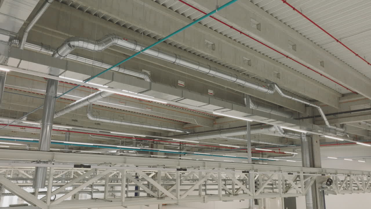 Industrial Facility Ceiling with Ventilation System