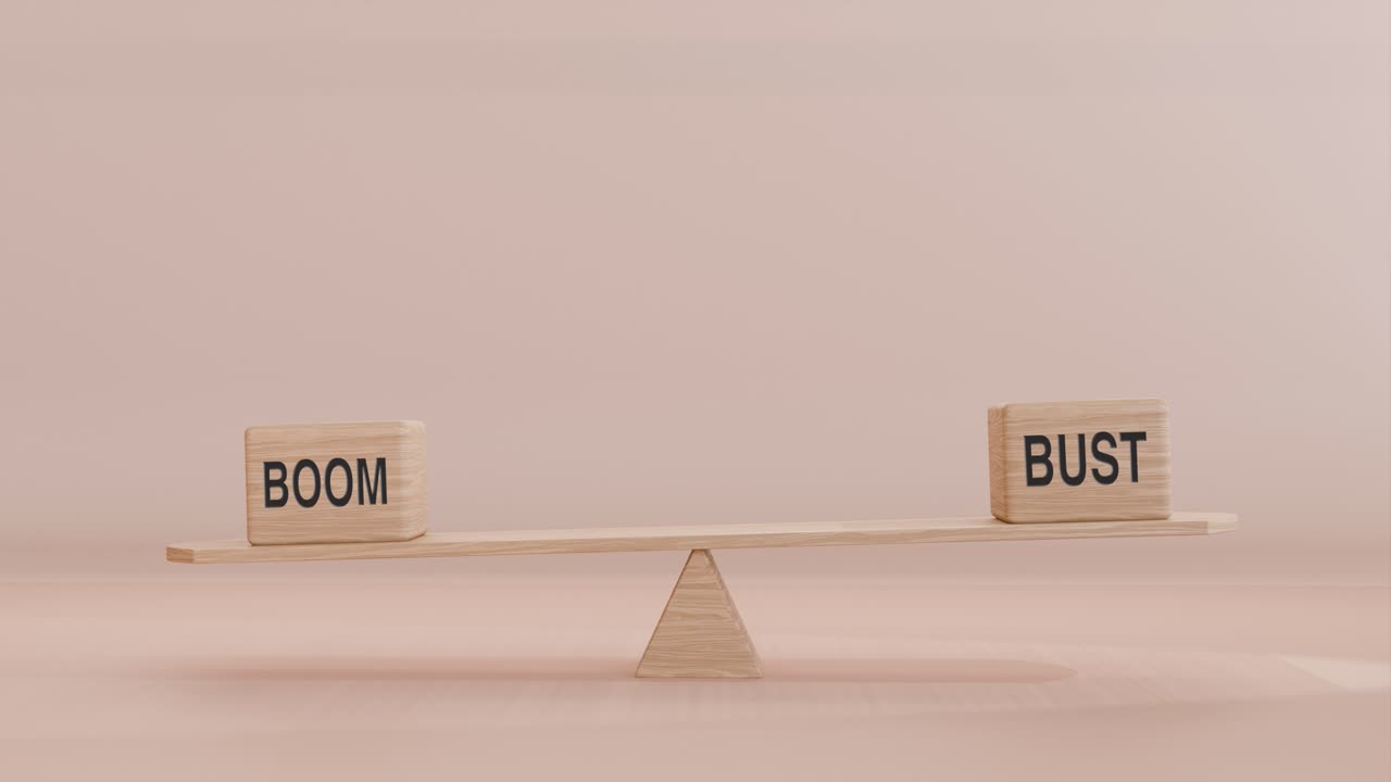 BOOM AND BUST BALANCING ON SEESAW