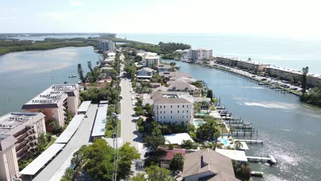 drone view of longboat key, sarasota, florida