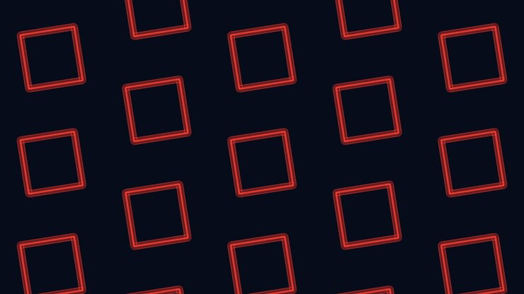 Flat cubes pattern in rows on black gradient